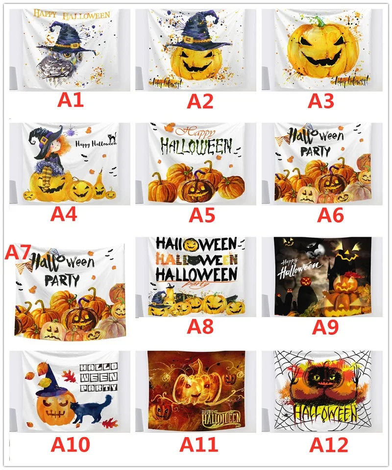 21 дизайн гобелен на Хэллоуин тыквы дерево принт настенный подвесной искусство