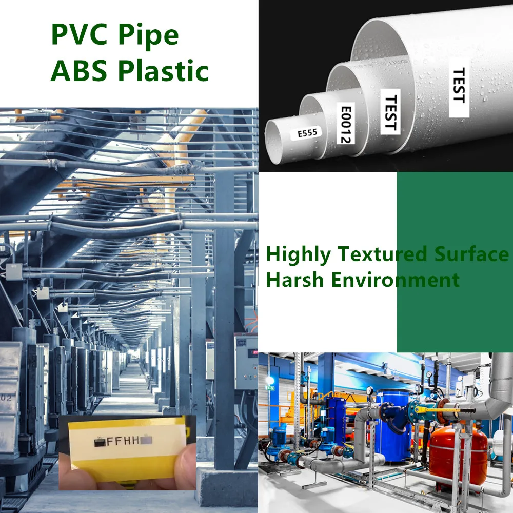 2PK лента для этикеток зеркальная виниловые этикетки черного на белом Brady