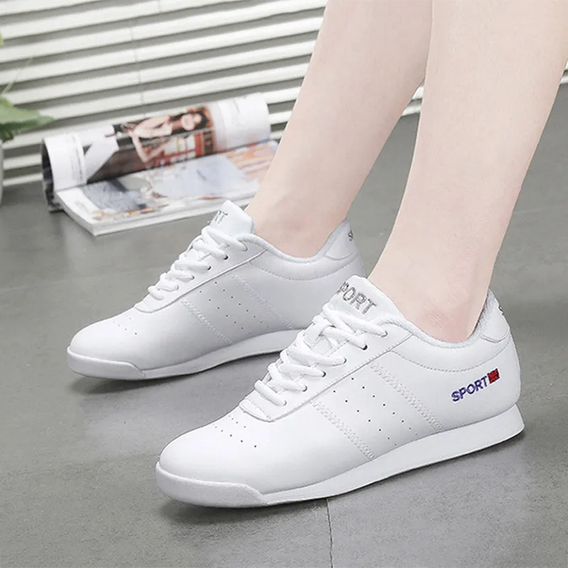 Обувь для аэробики девочек детские белые кроссовки в стиле хип хоп джазовых