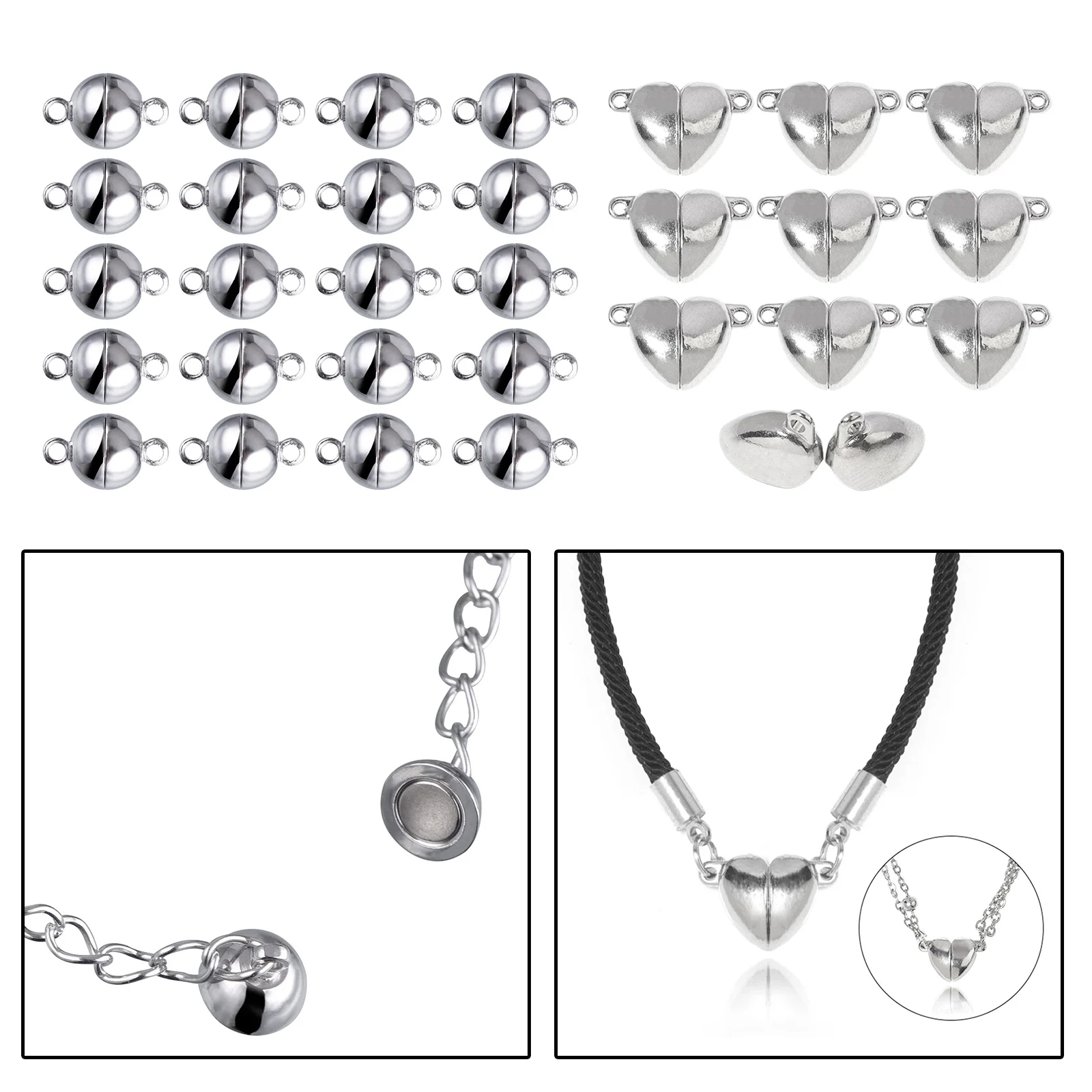 

Jewelry Locking Magnetic Clasp Converter Chain Extenders Hook for Necklace Bracelet Making