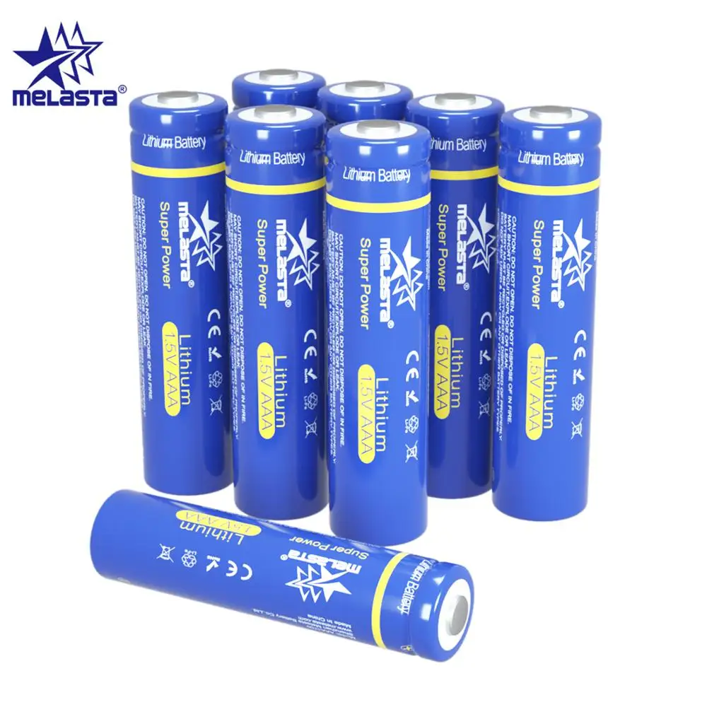Melasta 8pcs AAA lifes2 FR03 1.5V 1100mAh Lithium Primary Battery for toys MP3 camera electric shaver toothbrush remote clock