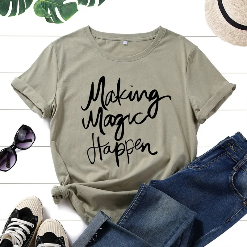 

Футболка женская с коротким рукавом и круглым вырезом, Модный повседневный топ с надписью, с графическим принтом, в винтажном стиле, свободн...