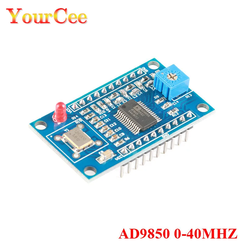

Модуль генератора сигналов AD9850 DDS, 0-40 МГц, 2 синусоидальных волны, 2 квадратных DDS-генератора, фильтр для нижних частот, 125 МГц, проверка кварце...