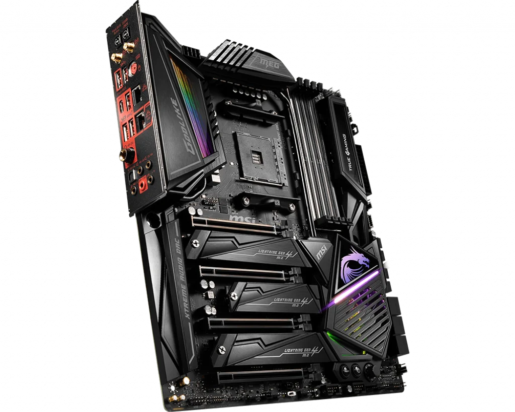 Новый MSI Мег X570 GODLIKE AMD Ryzen™Разъем AM4 поддерживает Память DDR4 до 5000 +(OC) МГц PCIe 4 0 с M.2 USB