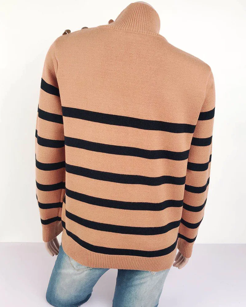 

Women Sweater 2020 Fall Turtleneck Long Sleeve Ladies Jumpers Fashion Korean Style Knitted Pullovers Striped Winter Spring Tops