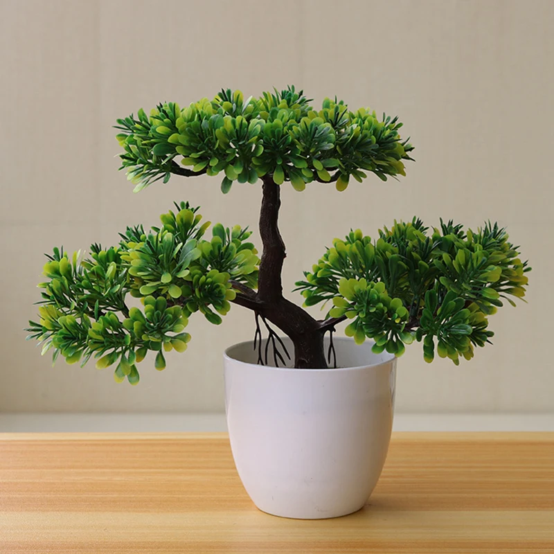 Искусственный бонсай Моделирование Мини приветствие сосны горшечные украшения