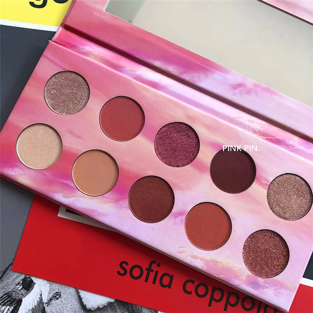 Novo 10 цветов закат красочные палитры теней для век начинающих световой жемчужный