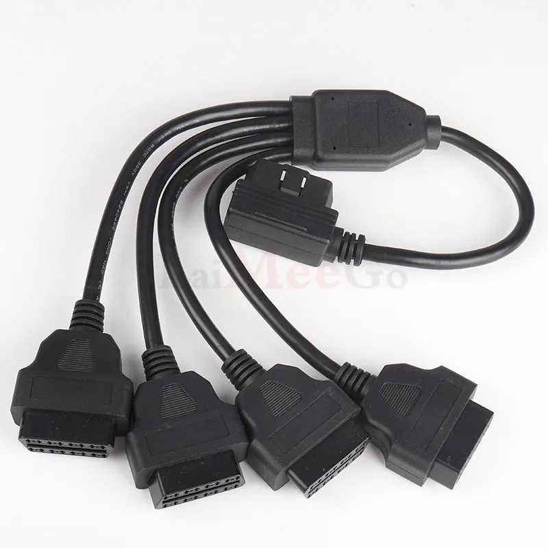 Удлинительный кабель OBD2 1 штекер-4 гнездо 0 5 м адаптер 16-контактный для интерфейса