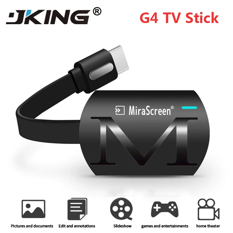 JKING G4 ТВ палкого ключа mirascreen литой HDMI WiFi Дисплей приемник Miracast Google Chromecast 2 мини ПК с