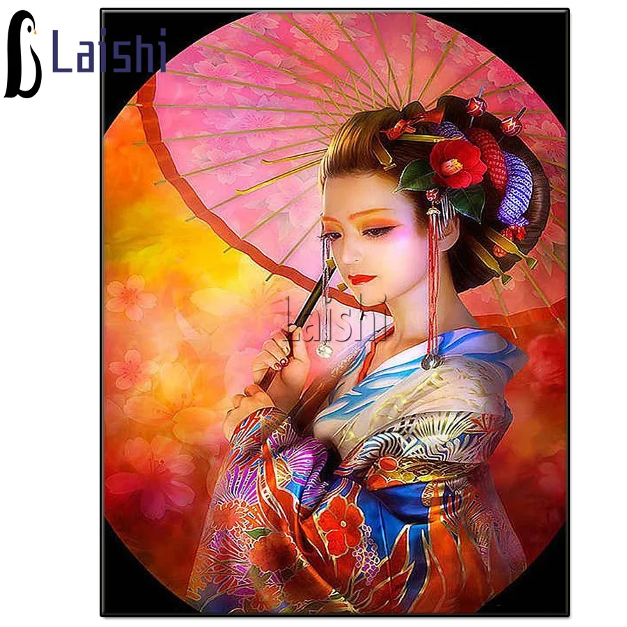 

Full Square Round Drill 5D DIY Diamond Painting Japanese woman diamond Embroidery Kimono beauty Cross Stitch 5D Home Decor Gift