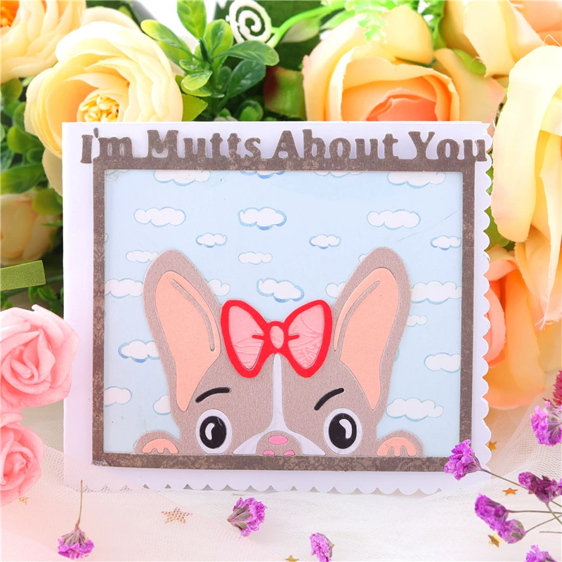 GJCrafts металлическая вырубка для собак Скрапбукинг скрапбукинга высечка карт