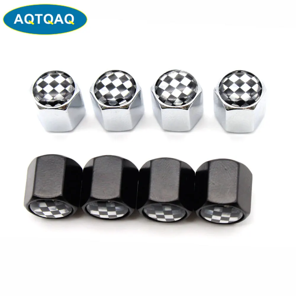 4 шт./компл. цинковый сплав черный и белый стиль крышка на стержень клапана шины