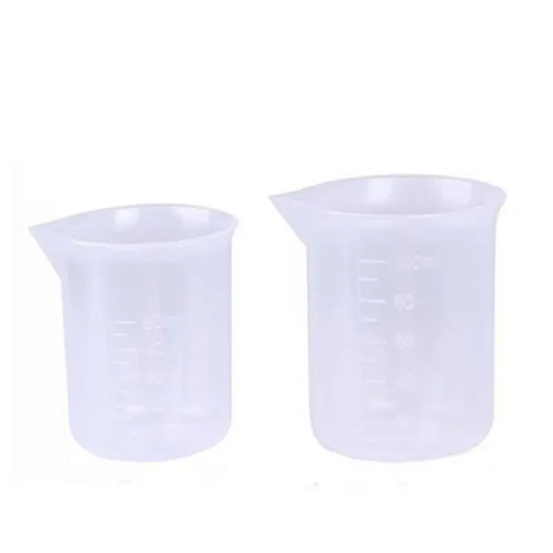 

5PCS Plastic Graduated Cylinders& 5PCS Plastic Beakers
