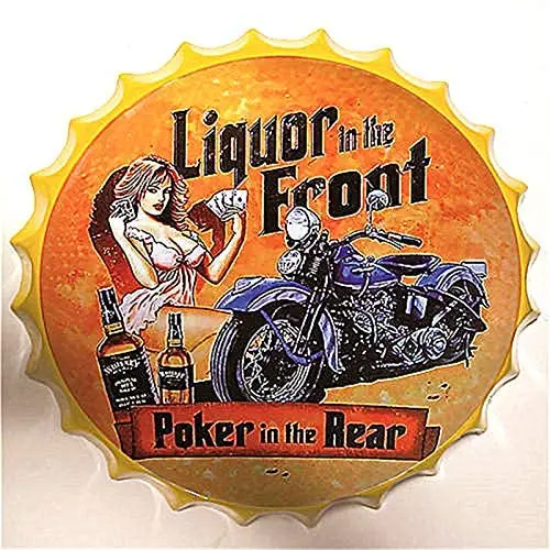 

Королевский жестяной знак, крышка для бутылки, металлический жестяной знак, диаметр виски и мотоцикла 13,8 дюйма, круглые металлические знаки...