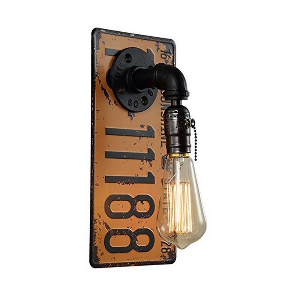Американский винтажный настенный ретро-светильник в стиле лофт бра с лампочками