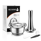 Многоразовый аппарат из нержавеющей стали (G2), эспрессо, перезаряжаемая капсула Nespresso Vertuoline  Vertuo, многоразовый фильтр с фотографией