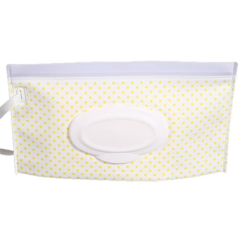 

Hot Sale Baby Wipes Box Eco-Friendly Reusable Cleaning Wipes Carrying Bag Waterproof Portable Clamshell Snap Wipe Organizer