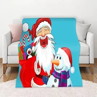 merry christmas flannel throw blanket for couch or bed super soft warm lightweight plush fleece microfiber throw blanket 59x86