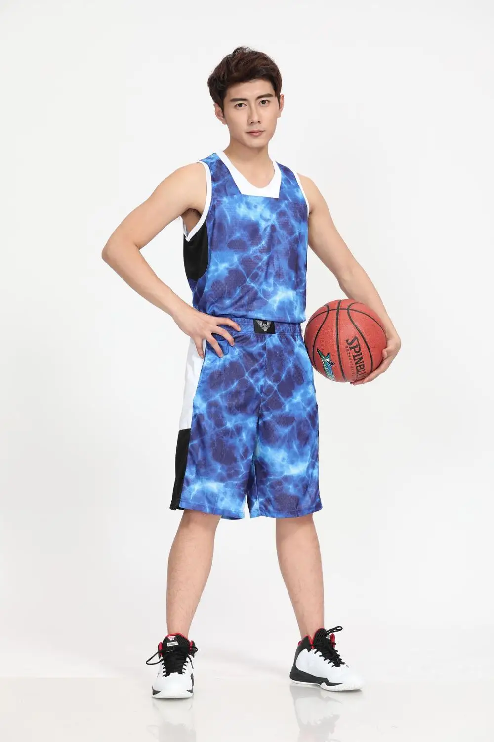 DIY Customized Men Basketball Set Uniforms kits Big Size Sweat absorption Jerseys Sports Suits Training for students | Спорт и