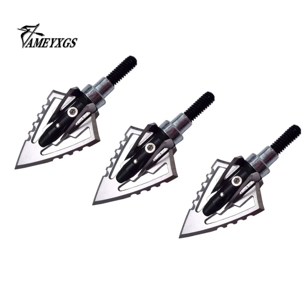 12 шт. стрельба из лука наконечник стрелы для охоты Broadhead 100 Grain Arrow советы по