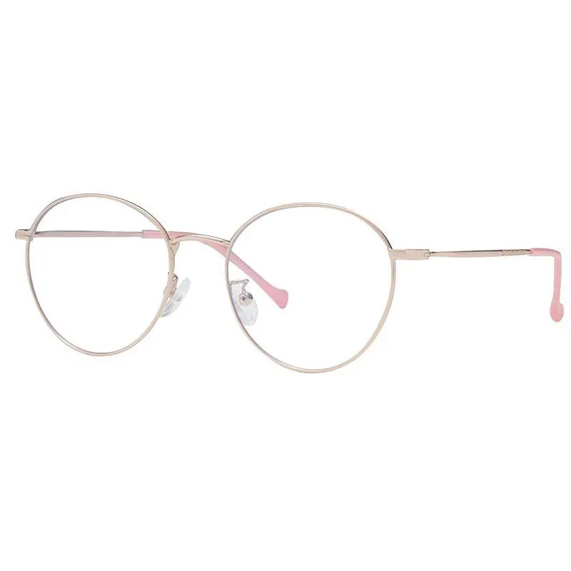 

Fashional Full Rim Meatl Frame Glasses For Man and Woman with Anti-Blue Lights Lenses Spring Hinges Optical Spectacles