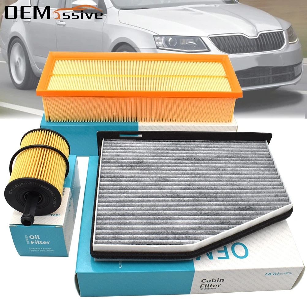 Комплект масляных воздушных фильтров пыльцы для Skoda Octavia 2004 2005 2006 2007 2008 2009 2010 2011 2012