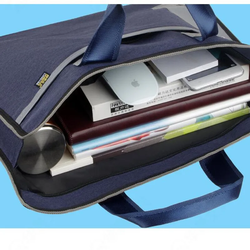 

File Bag Hand-in-Buff Large Folder Package Canvas Meeting Briefcase Document Ticket Storage Waterproof Organizer Filing Products