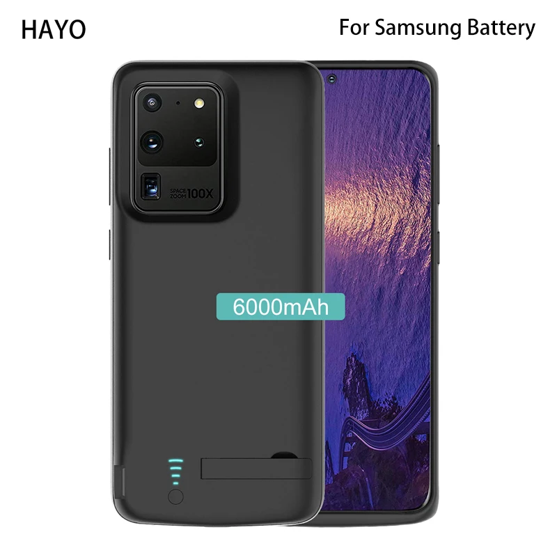 

Чехол для внешнего зарядного устройства, внешний аккумулятор для Samsung Galaxy S10 e 5G, S10, S8, S21, S20 Plus, Ultra, S20 FE, 5000-6500 мАч, чехол для зарядки