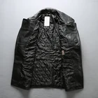 Мужская приталенная куртка из натуральной кожи, с отложным воротником