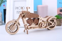 uguter puzzle 130pcs classic diy movable 3d motorbikes wooden model building kit assembly oy gift for children adult u506