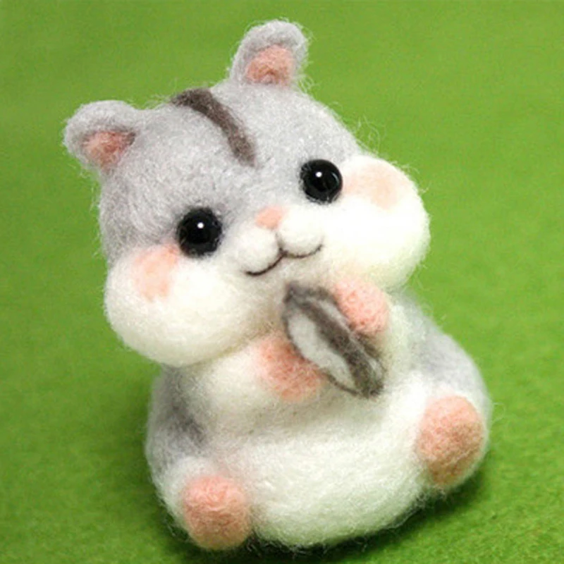 

Dog Cat Animal Wool Felt Non-Finished DIY Doll Needle Felting Kit Accessories Handicrafts Children Birthday Christmas Present