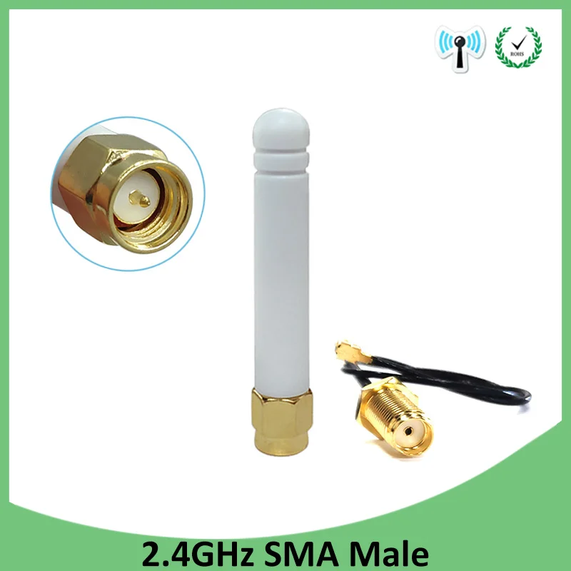 Антенна 2 4 ГГц wi fi ~ 3dbi SMA male антенна Zigbee Малый размер + PCI U.FL IPX к косичку