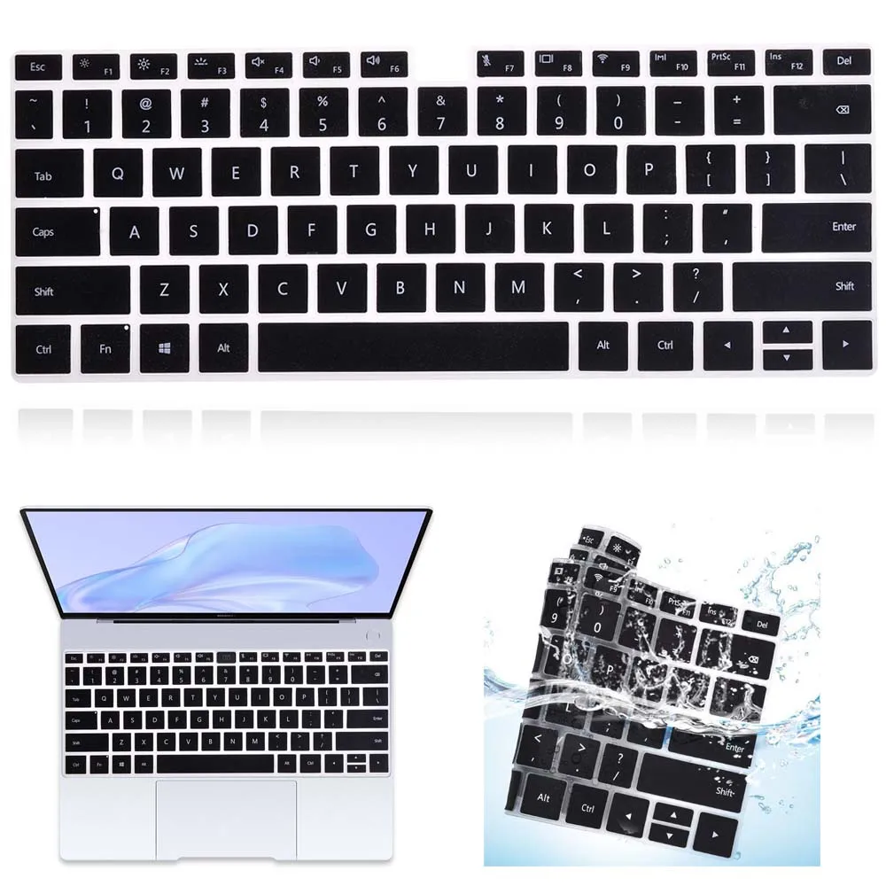 

Black Silicone Case for Huawei MateBook 14/D14/D15/X 2020/X Pro 13.9/Honor MagicBook 14/15 Dustproof Laptop Keyboard Cover