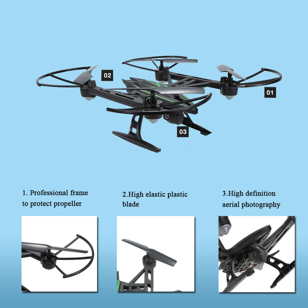 

Original JXD 510W 2.4G 4CH 6-Axis Gyro Wifi FPV 0.3MP Camera RTF RC Quadcopter with One-key Return CF Mode 3D-flip