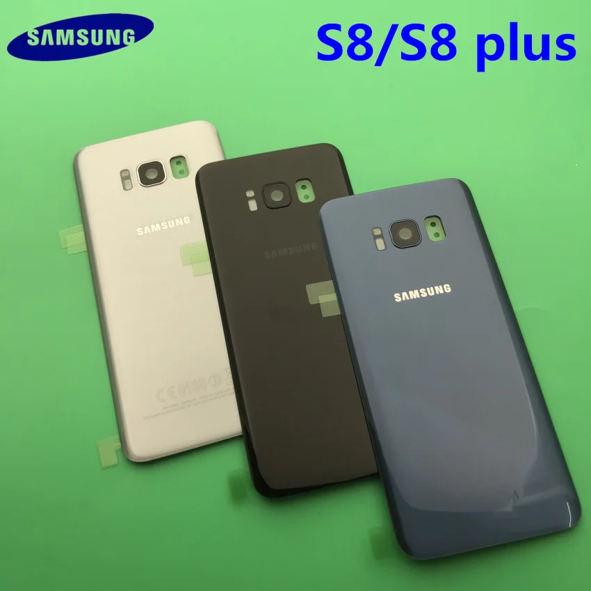 Передний экран стекло объектив samsung Galaxy s8 edge G950 S8 plus G955 Задняя крышка батареи задняя крышка корпус с клеем