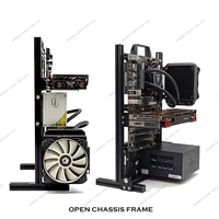 open atx vertical pc case rack vertical cabinet transparent chassisdiy creative water cooled computer frame
