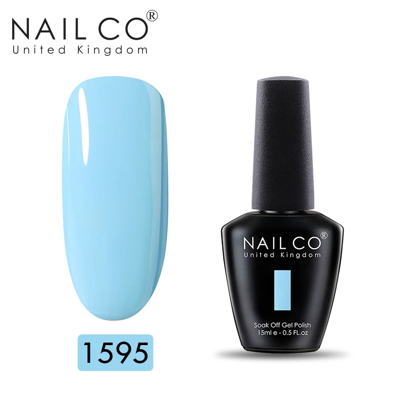 1595 NAILCO синяя серия лаков для ногтей 150 чистый цвет стойкий лак для ногтей Гибридный Esmalte дизайн ногтей гель лак - Цвет: 1595