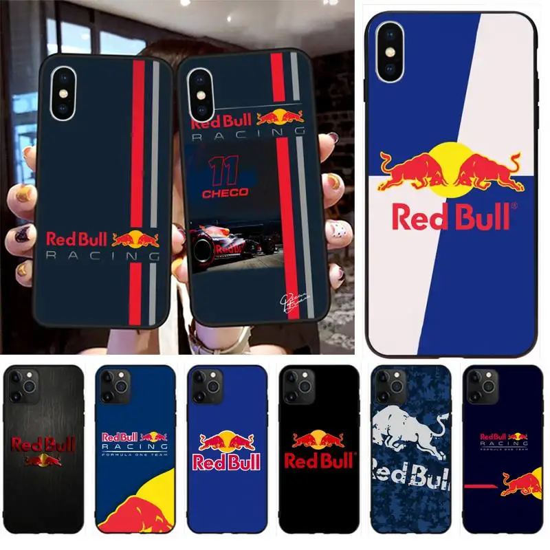 Чехол для телефона RED Energy drink Bull racing number 11 iphone 12 Pro Max Mini XS 8 7 6 6S Plus X 5S SE 2020 XR |