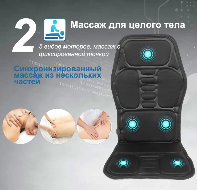 KLASVSA Электрический массажер для спины кресло подушка вибратор портативный домашний автомобиль офис Шея поясничная Талия облегчение боли сиденье коврик для отдыха