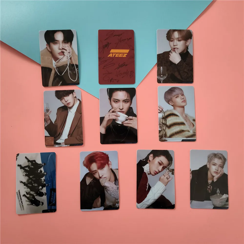 10 шт./компл. Kpop ATEEZ наклейки для карт новый альбом ACTON ответа kpop ateez Фотокарточка