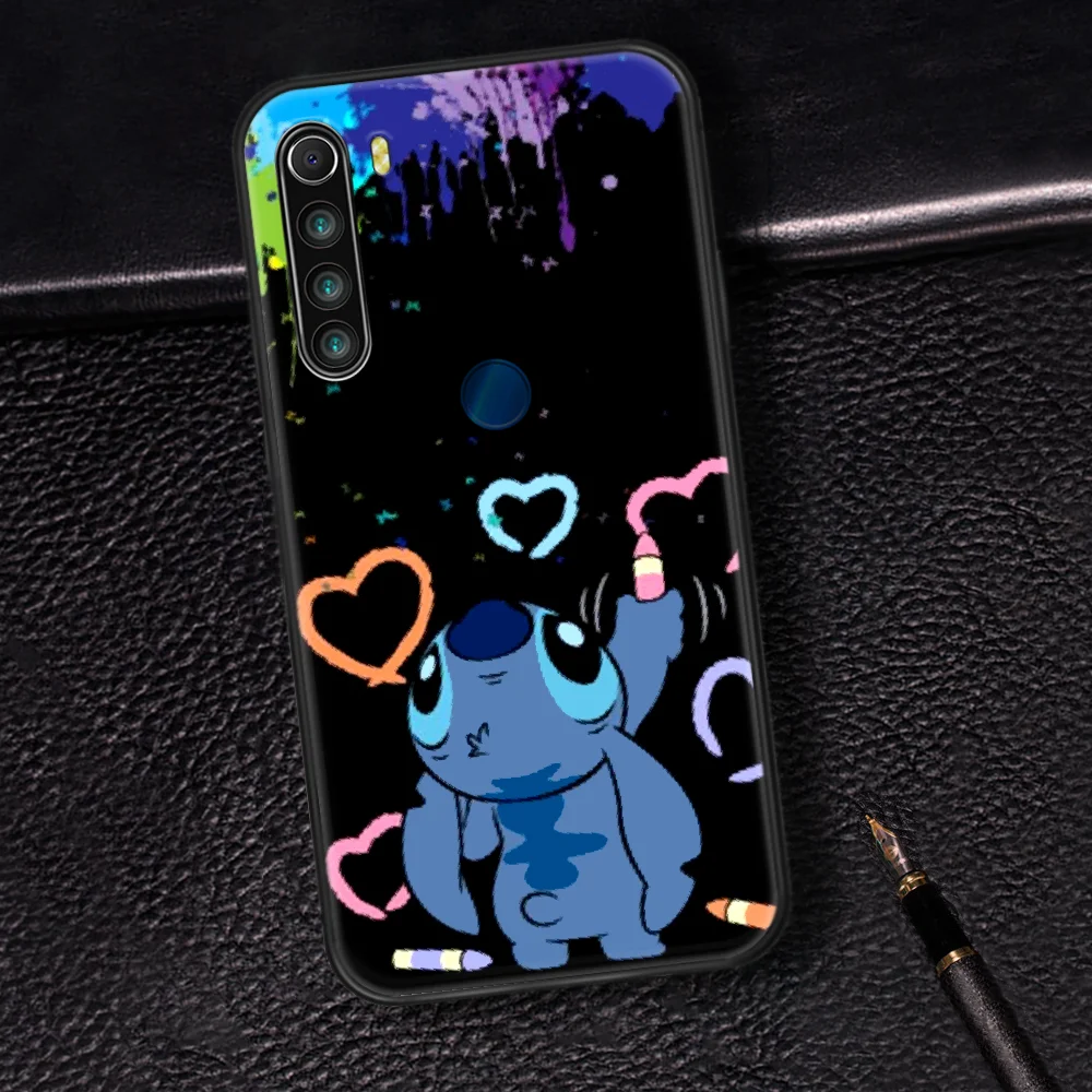 

Cute Cartoon Stitch Phone Case Cover Hull For XIAOMI Redmi 7 7A 8 8A 9 9C Note 6 7 8 9 9S K20 Pro K30 black Cover Fashion Shell