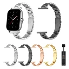 Женский металлический браслет из нержавеющей стали 20 22 мм для Xiaomi Huami Amazfit GTS 22e, тонкий ремешок на запястье для Huami GTS 2 Mini, браслет