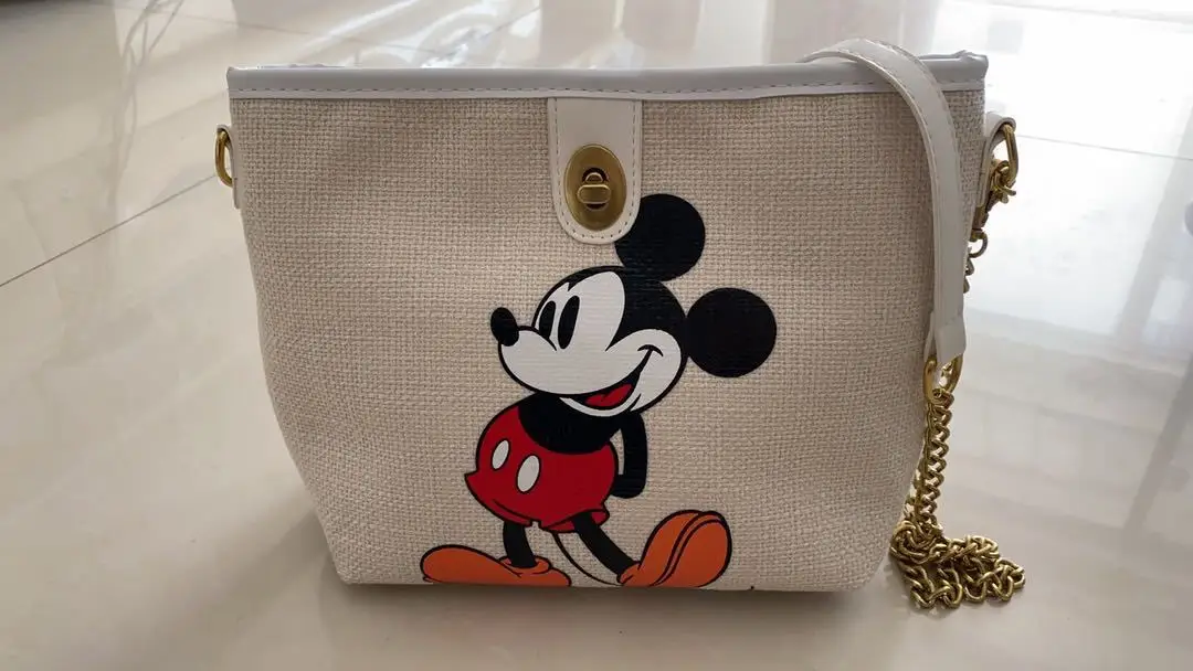 Disney Mickey Minnie женская сумка мини-сумка ретро через плечо из парусины с Микки Маусом