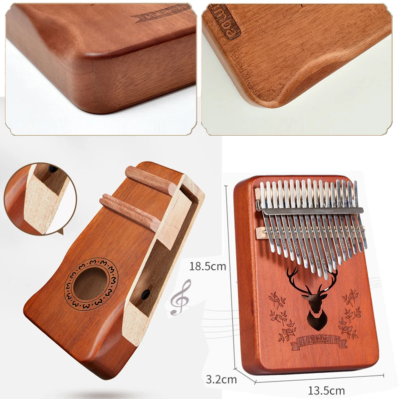 Kimi 17 клавиш Mini Kalimba Note медведь акриловый Gecko hlulu Kalimbas клавиатура инструменты
