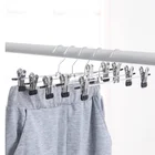 5 шт.лот вешалки для одежды из нержавеющей стали зажим вешалка для брюк юбки детской одежды регулируемый захват Cabide