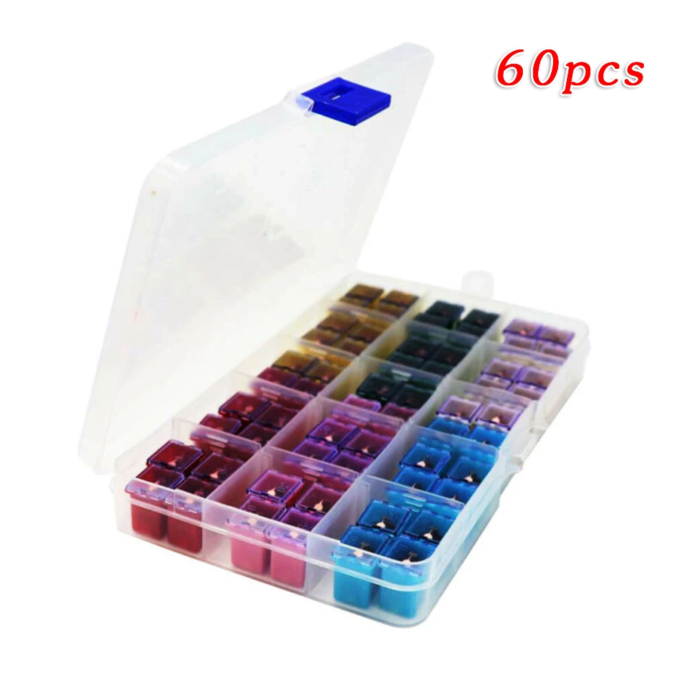 60pcs Fuse Set Foot Square Assortment With Box 20A 25A 30A 40A 50A 60A 32V | Автомобили и мотоциклы