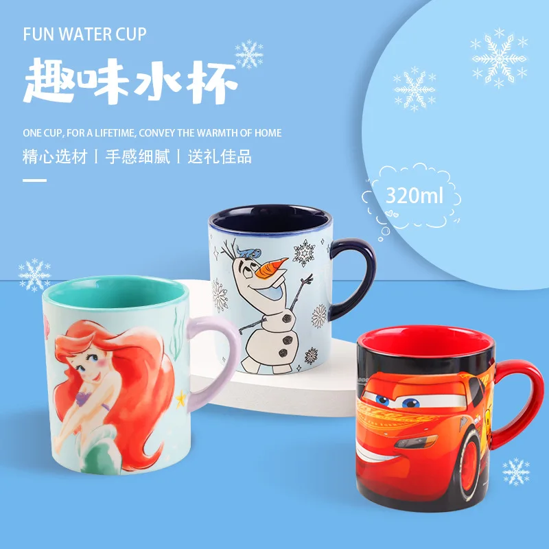 Disney Mug Ceramic Cup Cartoon New Fashion Coffee Cup Breakfast Milk Cup Fashion Cute Student Mugs