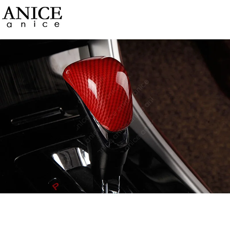 Красное углеродное волокно внутренняя флейта подходит для Honda Accord 2013 2014 2015 2016 ABS AT