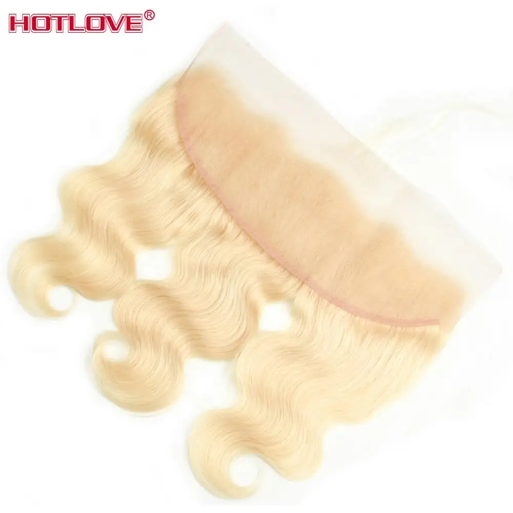 613 светлые пучки с фронтальной бразильской волной тела Remy человеческих волос