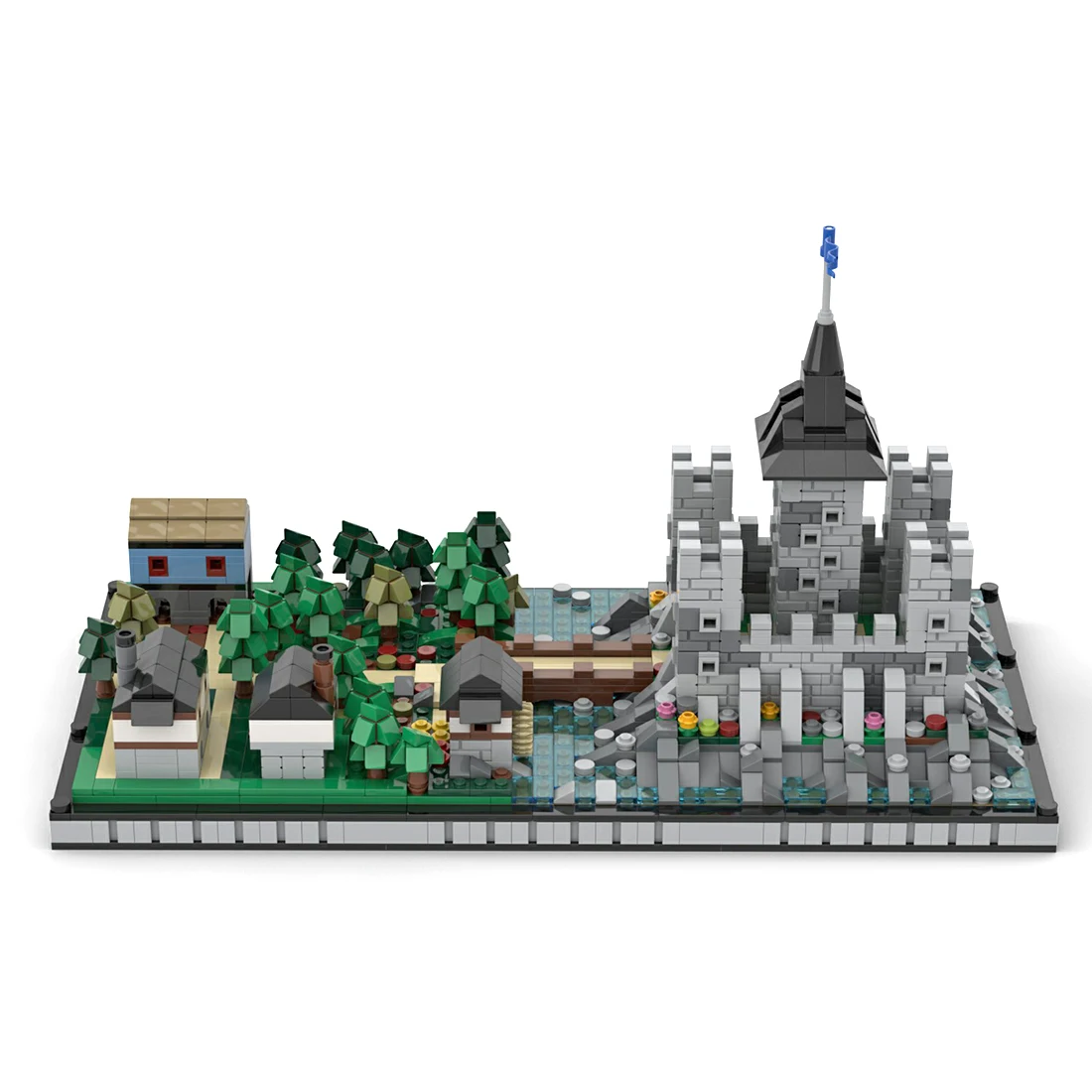 MOC Medieval Castle DIY Assembling Building Block Model Kit (Licensed and Designed by Mini Custom Set) | Игрушки и хобби